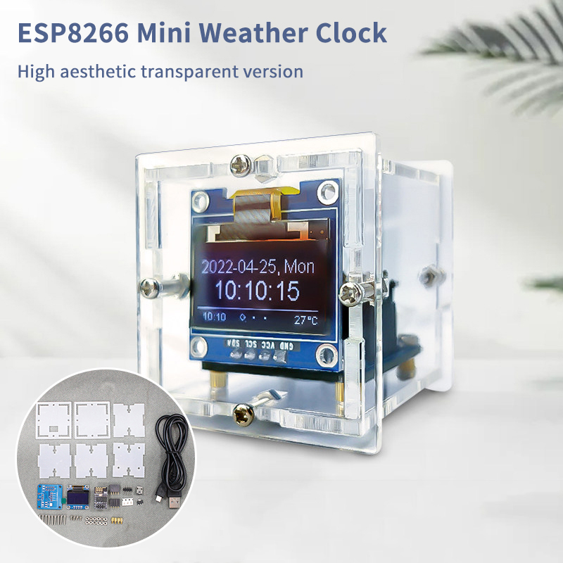 Electronics Project Kit - ESP8266 미니 날씨 시계 키트 DIY