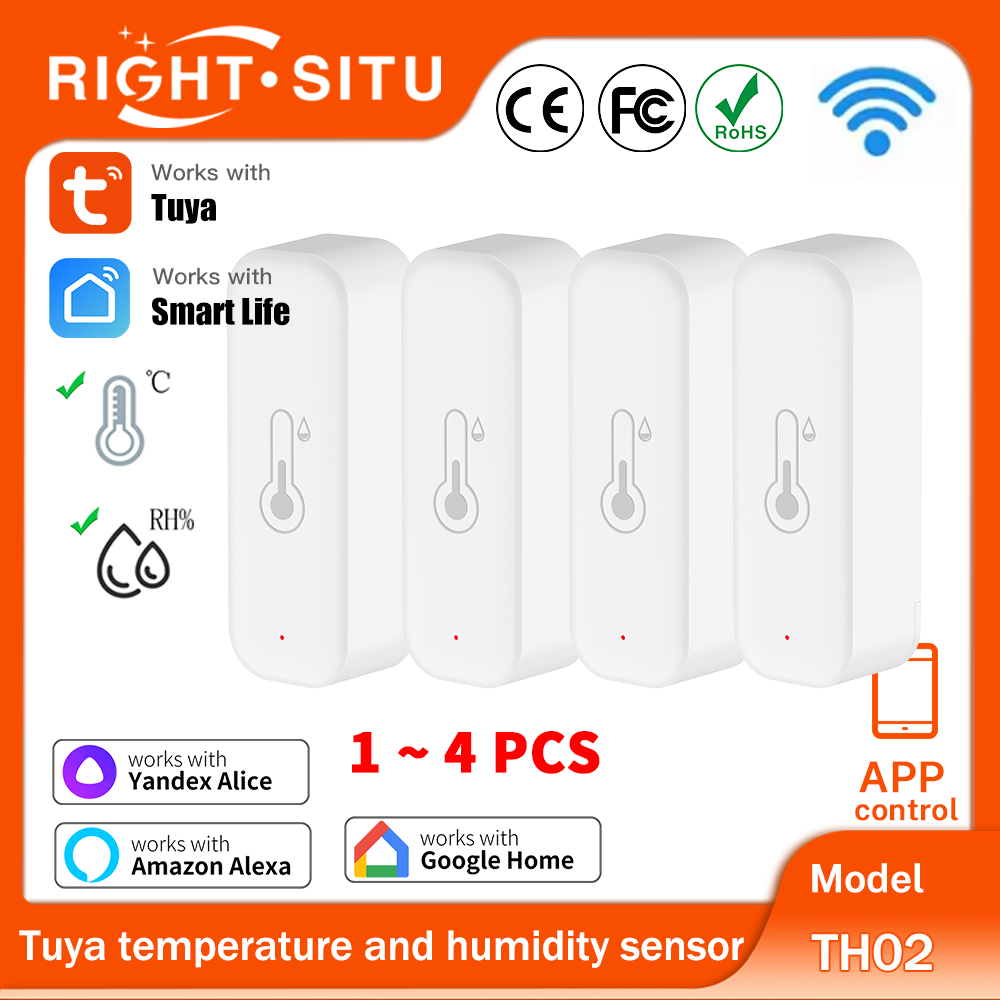 Smart Home Automation Kit - 1~4개 Tuya WiFi 온도 습도 센서