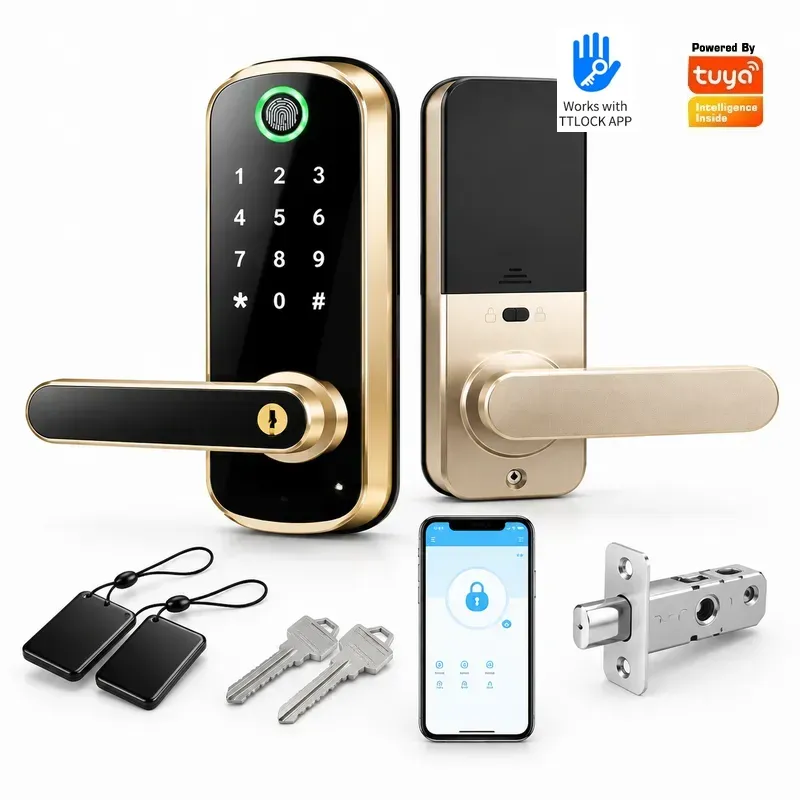 Smart Door Lock Wifi - 단일 비밀번호 및 지문 인식 기능이