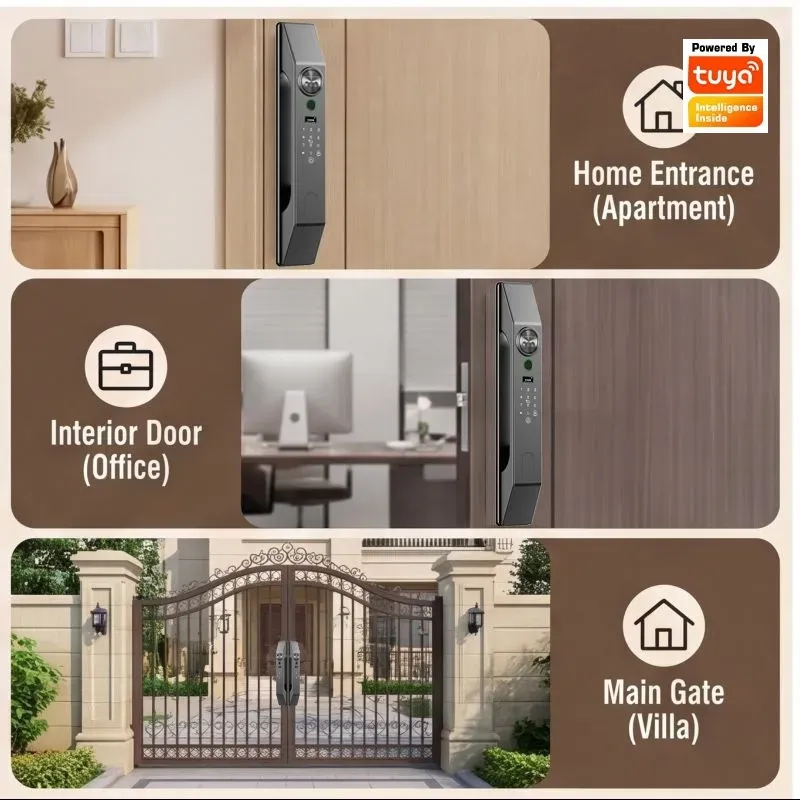 다국어 지원, 얼굴 인식, 비밀번호, 지문 인식 기능이 - Smart Door Lock Wifi 리뷰 및 가격