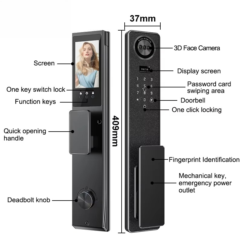 Tuya WiFi 스마트 도어 잠금 장치, 가정용 생체 - Smart Door Lock Wifi 리뷰 및 가격