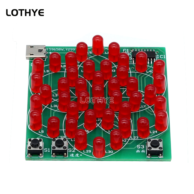 43 LED 멀티 스타일 패턴 전자 풍차 흐르는 물 조 - Electronics Project Kit 리뷰 및 가격