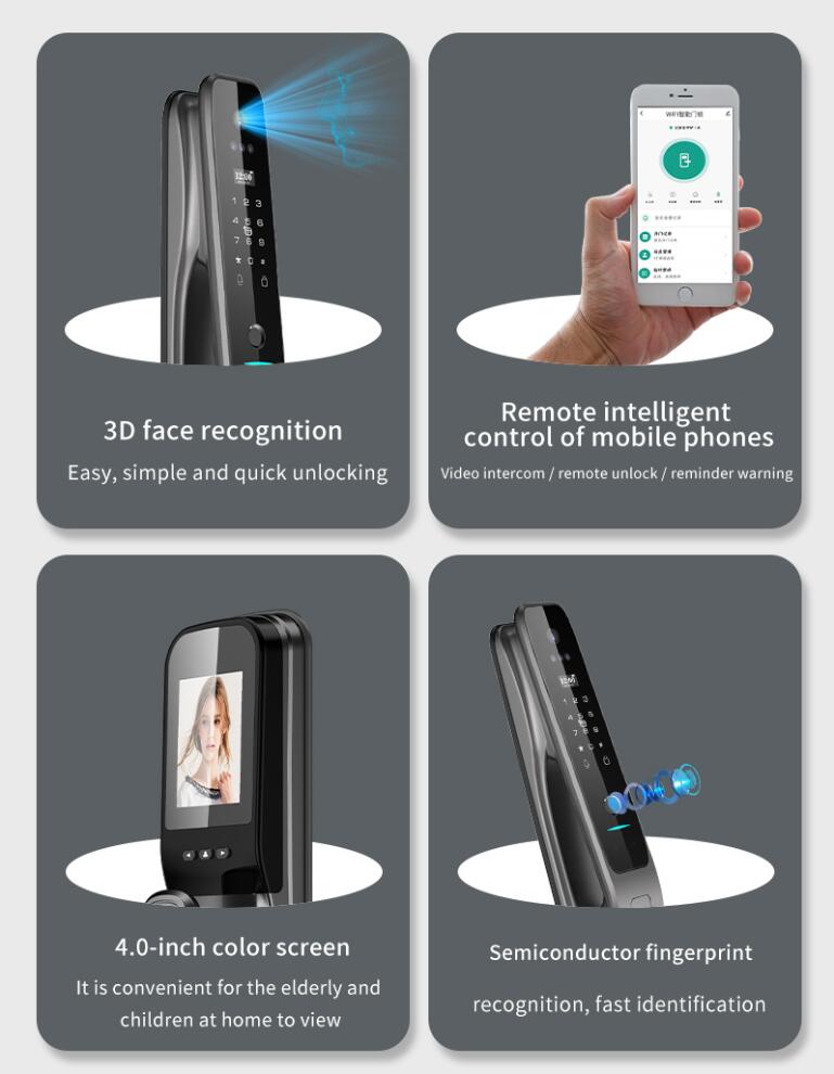 투야 완전 자동 스마트 도어락, 3D 얼굴 및 지문 인 - Smart Door Lock Wifi 리뷰 및 가격