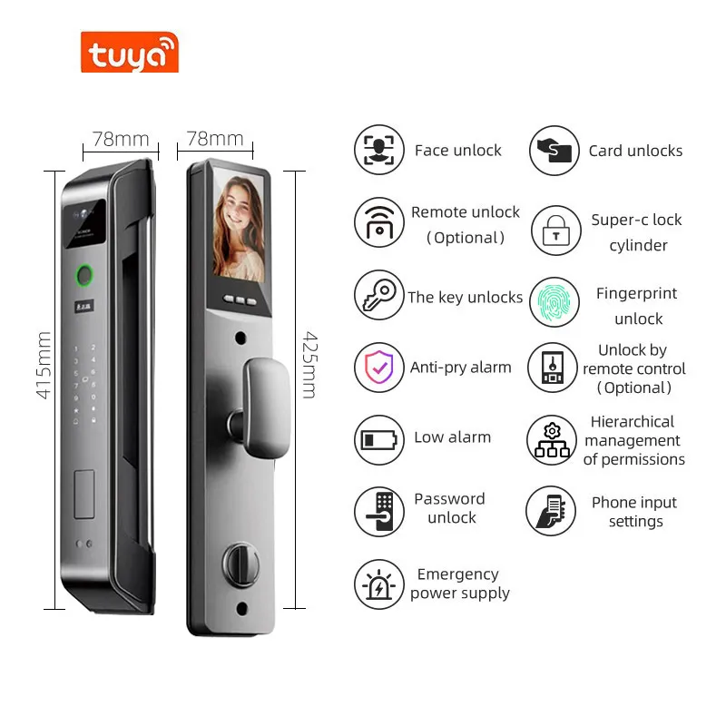 러시아산 스플릿 8560 스마트 지문 인식 도어락, 카 - Smart Door Lock Wifi 리뷰 및 가격