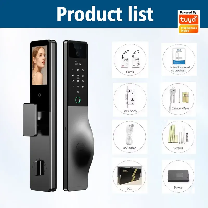 스마트 잠금장치, 인터콤, 비밀번호, 투야(Tuya)  - Smart Door Lock Wifi 리뷰 및 가격