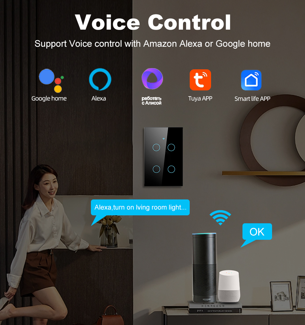 스마트 라이프 와이파이+블루투스 터치 라이트 벽 스위치 - Smart Light Switch Wifi 리뷰 및 가격