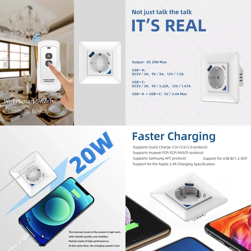 앱 스마트 리모컨 EU 표준 전원 16A 스마트 와이파 - Wifi Smart Plug 리뷰 및 가격