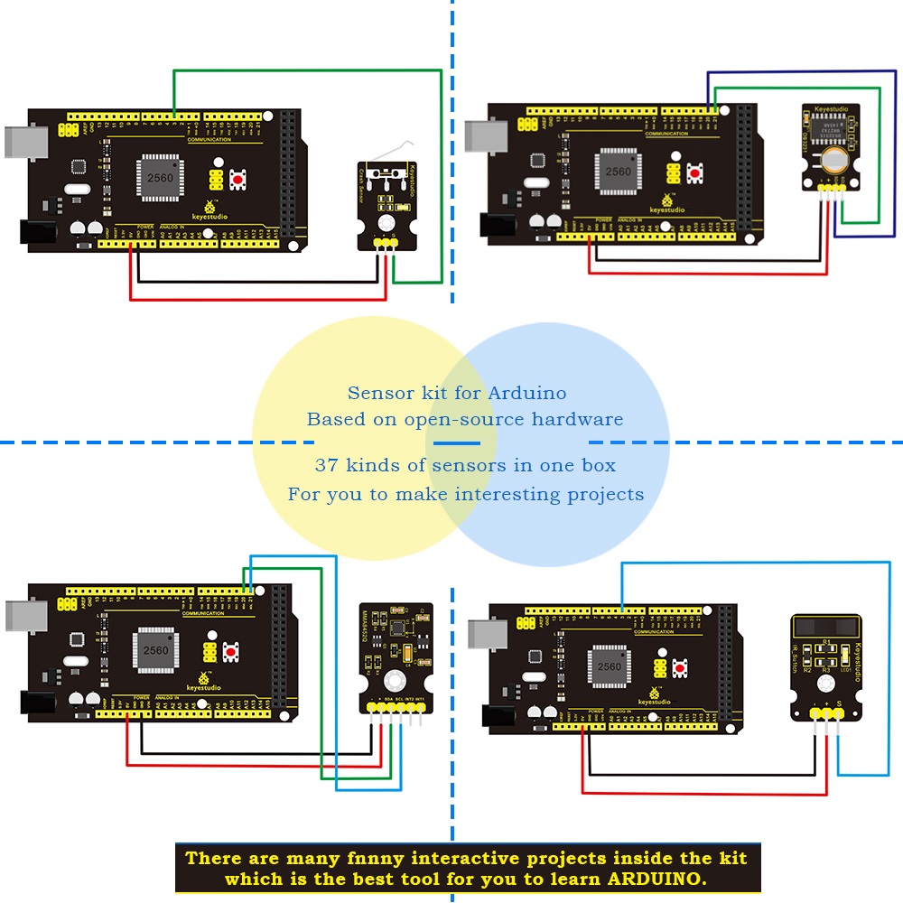 Keyestudio 새로운 센서 스타터 키트 V2.0  - Esp32 Smart Home Kit 리뷰 및 가격